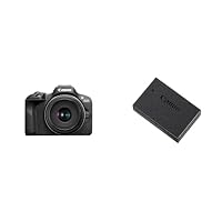 Canon EOS R100 Spiegellose Kamera + RF-S 18-45mm is STM Objektiv & 9967B002 Akku LP-E17, schwarz – Ansicht 1