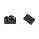Canon EOS R100 Spiegellose Kamera + RF-S 18-45mm is STM Objektiv & 9967B002 Akku LP-E17, schwarz