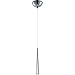 ET2 E22221-24PC Taper 1-Light Mini Pendant Mini Pendant, Polished Chrome Finish, Clear Glass, LED Bulb, 4.8W Max., Dry Safety Rated, 3000K Color Temp., Glass Shade Material, 3140 Rated Lumens