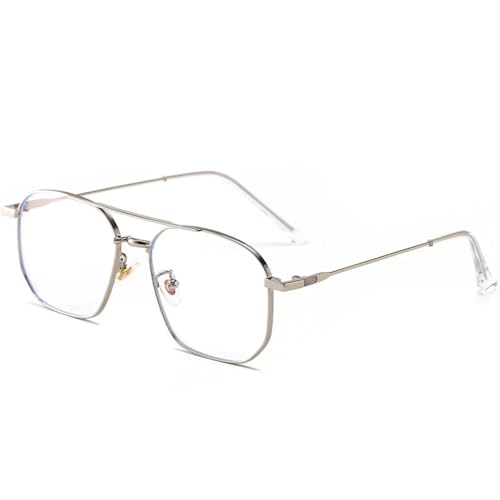 Lunettes de soleil rétro en métal d'une élégance intemporelle avec verres clairs protecteurs UV400