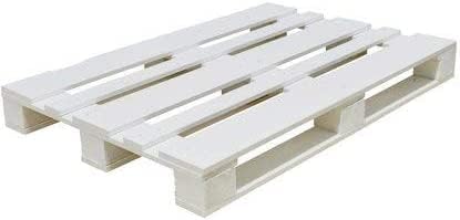 Pack de 4 x Palets de madera 120x80 cm Lijados y Pintados de blanco para muebles y decoración, Pallets para Sofas, Mesas, Camas, Colchones, Cabeceros