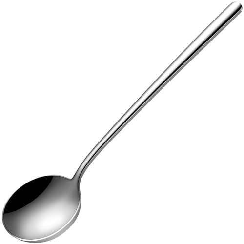 Cuchara Sopera Cucharas domésticas de acero inoxidable con mango engrosado para Cocinar en La Cocina