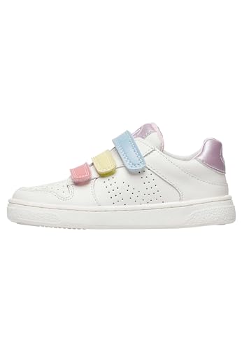 Baskets en cuir Naturino THERAL VL. blanc pour pieds sensibles d'enfants