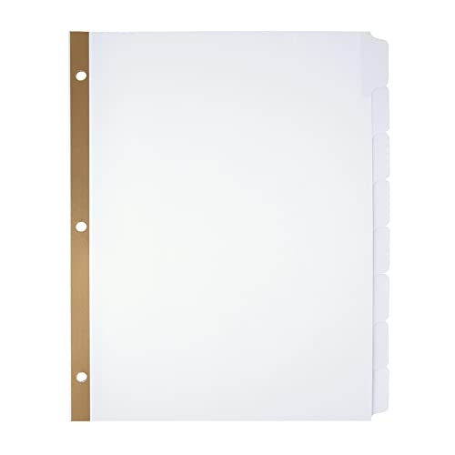 Office Depot Erasable Big Tab Dividers, 8-Tab, White, Pack Of 2 Sets, 3585478685