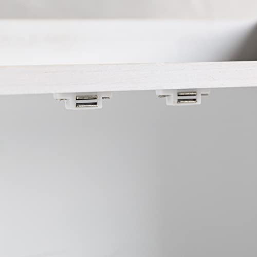 Collective Home - Storage Cabinet, Mini Countertop Cabinet, Distressed Wood Organizer For Kitchen Living Room Bedroom Bathroom Office With Magnetic Door, 14.5 X 6.5 X 10 (White) #TOP4