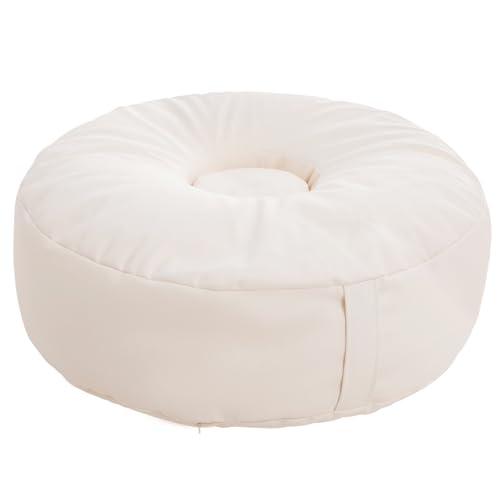 Newborn Posing Beanbag (Unfilled) for Baby Photography | 32″ Donut Style Prop Pillow | Durable Vegan Leather, Handle for Travel, Studio or Home Photos by Skumfidus - Used condition - US$20.23