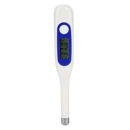 Zerodis Thermomètre Vétérinaire Professionnel pour Animaux de Compagnie, Lcd Thermomètre Animal Numérique pour Animaux de Compagnie étanche pour les...