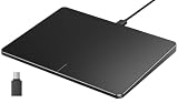 ProtoArc T1 Wired Large USB Trackpad for Windows 11/10, Grey Black