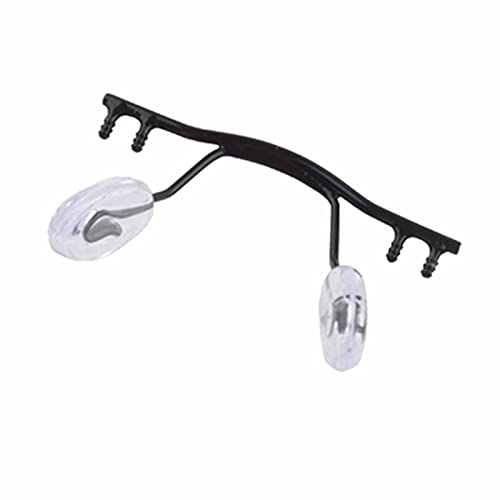 Zhjlut 10pcs Eyeglasses Bridge Replacement for Rimless Frame, stainless Steel Eyewear Nose Bridges Eyewear Bridge With Nose Pad (Color : Black)