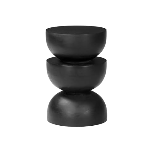 Table d'appoint Sita en bois noir pour petit espace - 2