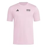adidas Mens Inter Miami CF Pre-Game Short Sleeve Soccer T-Shirt,True Pink/Club Inter De Futbol Miami,X-Large