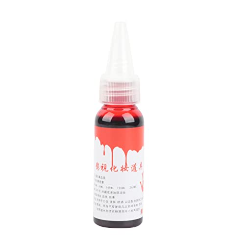 Sangue finto,ferite per Trucco Horror professionali realistiche di Halloween Trucco da zombie vampiro contusioni viso corpo vernice rosso Liquido costume trucco sangue finto(30ml)