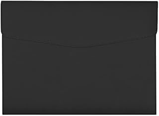 smatime Portable Files Wallets PU Leather Document Folder A4 Popper Wallet File Document Organizer Waterproof Storage Bag Travel Document Bag for Office, Student, Business People Carrying Paper Files