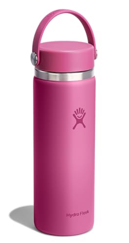 Image of Hydro Flask Water Bottle - Insulated Stainless Steel - Wide Mouth Flex Lid, Non Spill, Leakproof and Refillable in 20 Oz Reef Pink