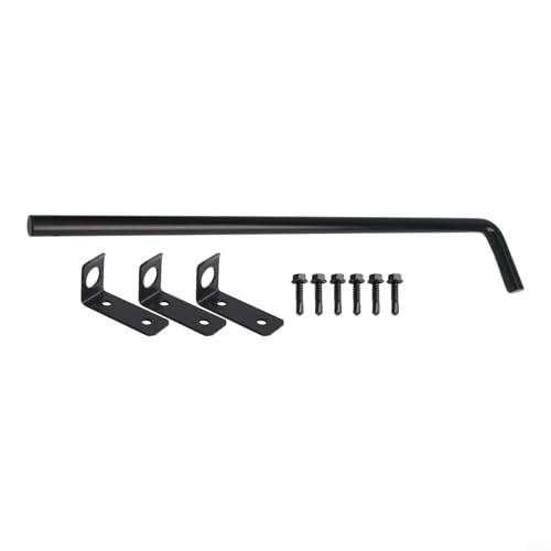 Yhenlovtt Heavy Duty Gate Cane Rod with Secure Locking Mechanism for Wood Metal Iron and Coated Fences Black Drop Vinyl Antirust Bolt for Double (18IN)