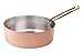 Pentole Agnelli ALCU10724 Casseruola Bassa in Rame con Manico in ottone, Rame liscio stagnato a mano, 24 cm