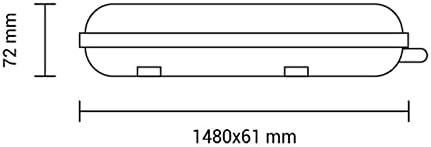 Optonica OT6711 LED Batten Light Dimensions