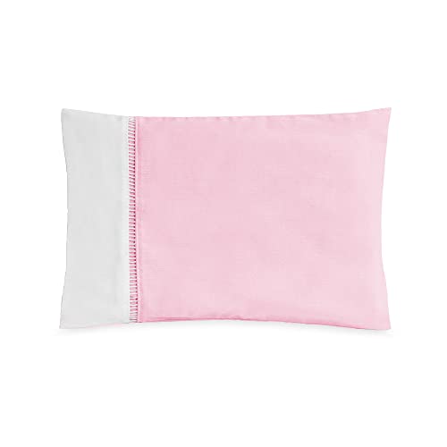Kit 5 Peças Travesseiro Bebê Berço e Carrinho Antissufocante 19 x 29 e Fronhas Rosa