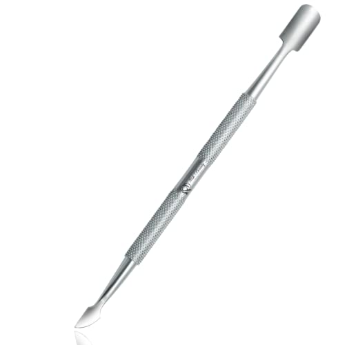 Wishbeauty, strumento professionale in acciaio inossidabile, doppio strumento per cuticole, per manicure e pedicure, per rimuovere lo smalto in gel