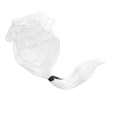 Ciieeo Peluca Blanca Ajustable para Hombre, Postizo Rizado Estilo Abogado y Juez, Talla Única, Adecuado para Disfraces, Cosplay, Fiestas y Actuaciones en Escenario