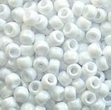 JOLLY STORE Crafts White Pearl Pony Beads 9x6mm 500pc