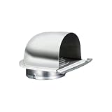 Couvercle de cheminée en acier inoxydable coupe vent pour poêle à bois granulés   Anti pluie   Prévention du reflux   Facile à installer (20,5 x 20,5 x 17,1 cm)