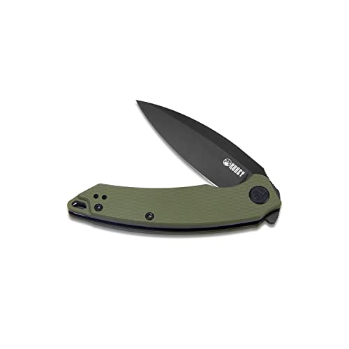 Kubey Leaf Ku333C Pocket Knife For Edc, Small Folding Knife With 2.99 Inch Blade G10 Handle, Reversible Deep Carry Pocket Clip For Camping Hunting Hiking #TOP2