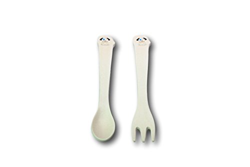 image for Bamboozle Tiny Footprint Kids Bamboo Dinnerware Set, Plate, Cup, Bowl 