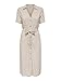 ONLY Damen Onlsiesta Ss Linen Bl Shirt Dress PNT, Moonbeam, X-Large