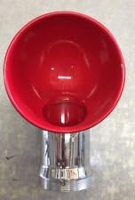 SeaLux Round Stamped 316 Stainless Steel Cowl Vent in RED 3" or 4" Plate, Dorade Box Vent