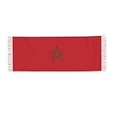 WBQLSL Bufanda de moda para mujer, diseño de bandera de Marruecos, chal largo casual de cachemira, color negro, talla única