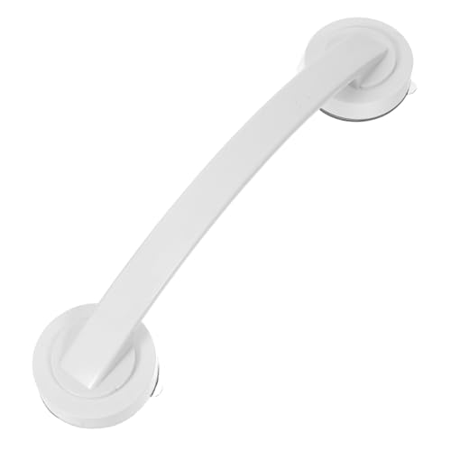 KONTONTY Barra de Seguridad para Baño Montada Pared con Ventosa para Ancianos Agarradero Grande Blanco para Bañera y Ducha Soporte Antideslizante y Resistente