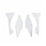 Farbe: Weiß Schwarz Rot PQMIERA Karosserieabdeckung aus Kunststoff, Links und rechts, hintere Seitenverkleidung, Seitenverkleidung, Kotflügel, kompatibel mit T4 T 4 Motorrad(White)