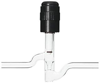 Chemglass CG-927-02 Series CG-927 Chem-Vac Hi-Vacuum Valve, 180Â° Angle, 0-8 mm Bore, Viton O-Ring