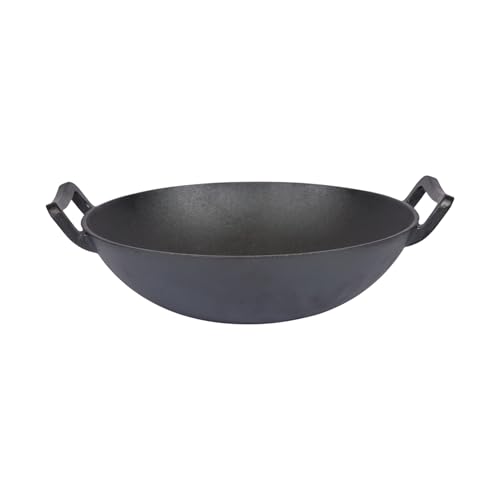 Wok en fonte 30 cm de la marque School of Wok pour plaque induction