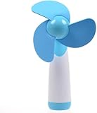 JDYYICZ Mini Handheld Fan Personal Fan Battery Soft Foam Blades Powered for Home and Travel (Blue 1pcs)
