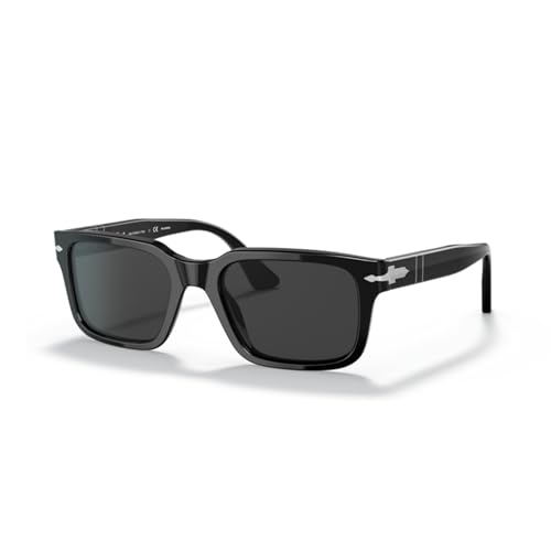 Persol PO3272S 95/48 53MM Black/Crystal Lens Polarized Dark Grey Rectangular…