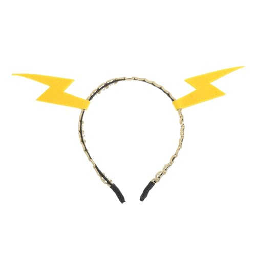 LEORX Flash Headband Yellow Lightning Hair Hoop Funny Hair Accessories for Party Festival