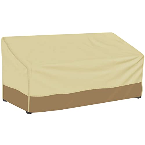 iCOVER Patio Sofa Loveseat Cover, Rainproof Outdoor Funiture Set Covers Waterproof Deep Lounge Protection, Easy On/Off, Buckles Drawstring Design,90"x34"x32" (LxDxH)