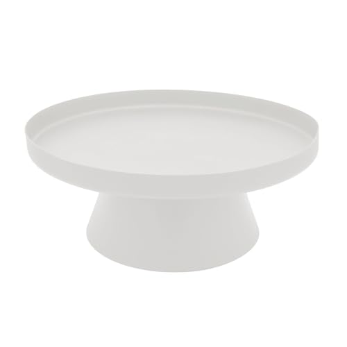 Support avec plateau décoratif Enisa blanc chic de 26 cm - 2