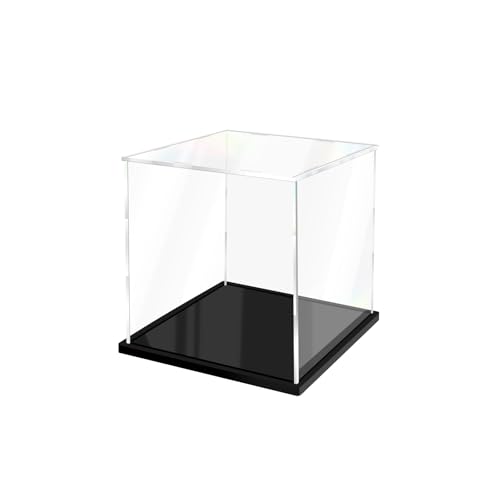 Image of Acrylic Display Case for Collectibles Assemble Clear Acrylic Boxes for Display Thickened Glass Case for Lego Figures Doll Hobby (6.7x6.7x6.7 inch; 17x17x17 cm)