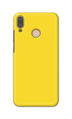 Image of Printed Hard Back Cover Case for Huawei P20 Lite | Huawei Nova 3e Back Cover (Plain Yellow) -1803