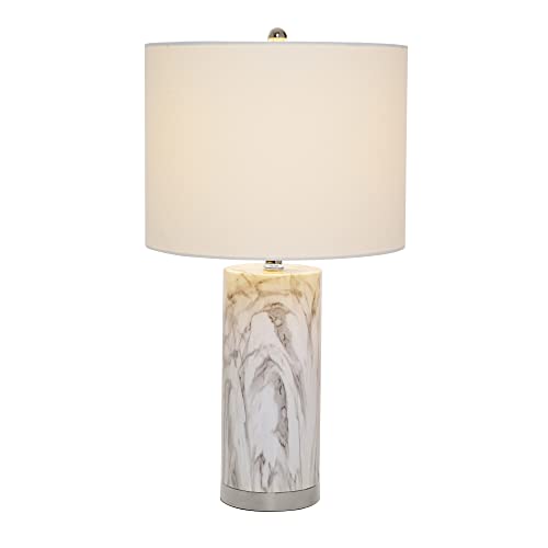 Catalina Lighting 20640-000 Modern Pillar Marble Table Lamp With Polished Nickel Accents thumb #7