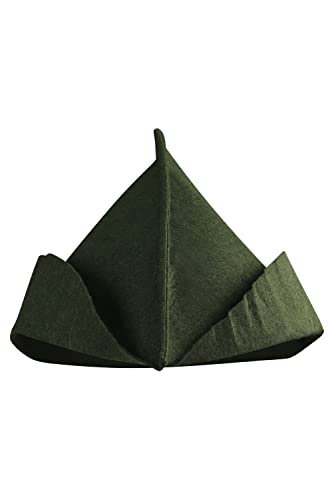 Deboyar Anime Cosplay Costume Hood Felt Cap Hat Elf Cosplay Green Headwear Accessories Outfit Prop