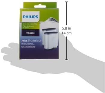 Philips AquaClean Water Filter – No Descaling Up to 5000 Cups, Prolongs Machine Lifetime, Micro-Porous Filtration, 2-Pack (CA6903/22)