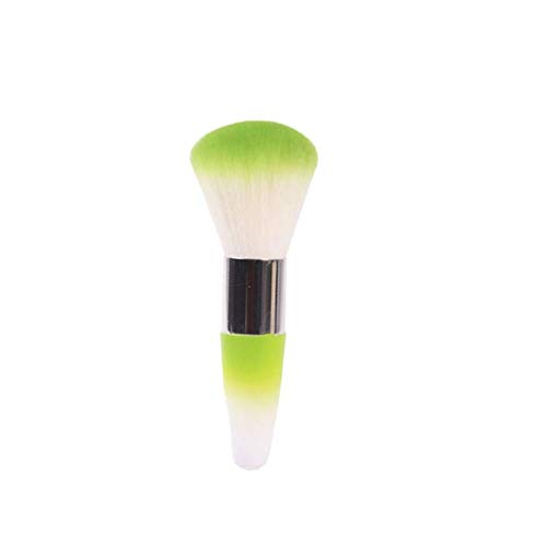 RUITASA Soft Nail Art Dust Remover Powder Brush Cleaner For Acrylic & UV Nail Gel（green)