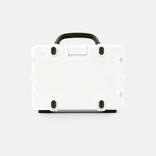 Image of Turtlebox Original Gen 3: Portable Outdoor Bluetooth Speaker - Ultra-Loud (120dB), Waterproof (IP67), Rugged, Impact-Resistant, 3-Day Battery | Party Mode: Unlimited Pairing Stereo, White /Dark Green