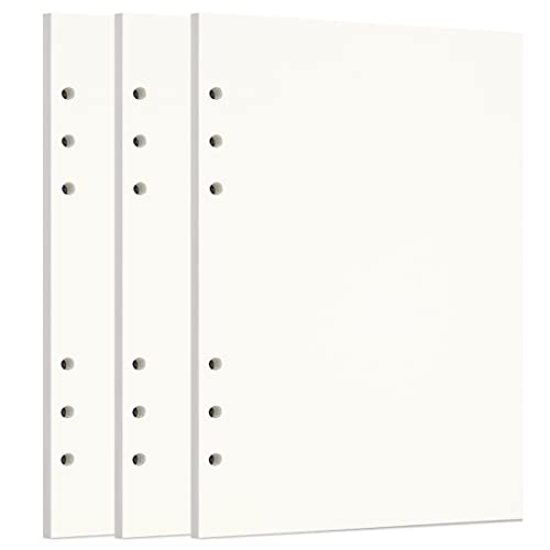 Image of Zelten 3 Pack A5 135 Sheets /270 Pages Blank Loose Leaf Punched Paper Refills Paper for 6 Hole Binder Personal Organizer Diary Notebook Refillable Planner