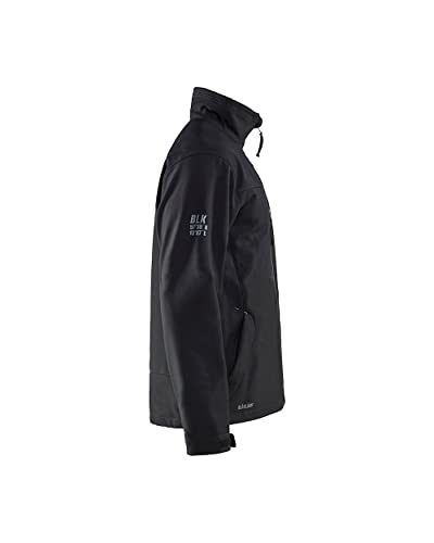 BLÅKLÄDER Men's 4957 Weatherproof Windproof Breathable Functional Black Softshell Jacket4