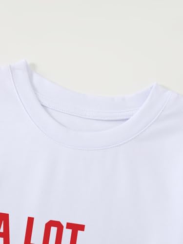 Girl's A Lot Going On at The Moment Letter Print T-Shirt4